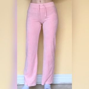 Juicy couture baby pink velvet pants
